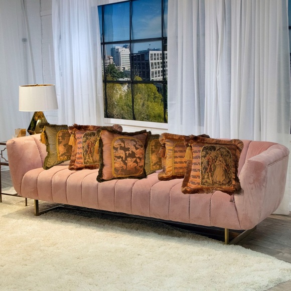 Violet and Green Accent Pillow - Luxury - Antique Pulse of Gaia